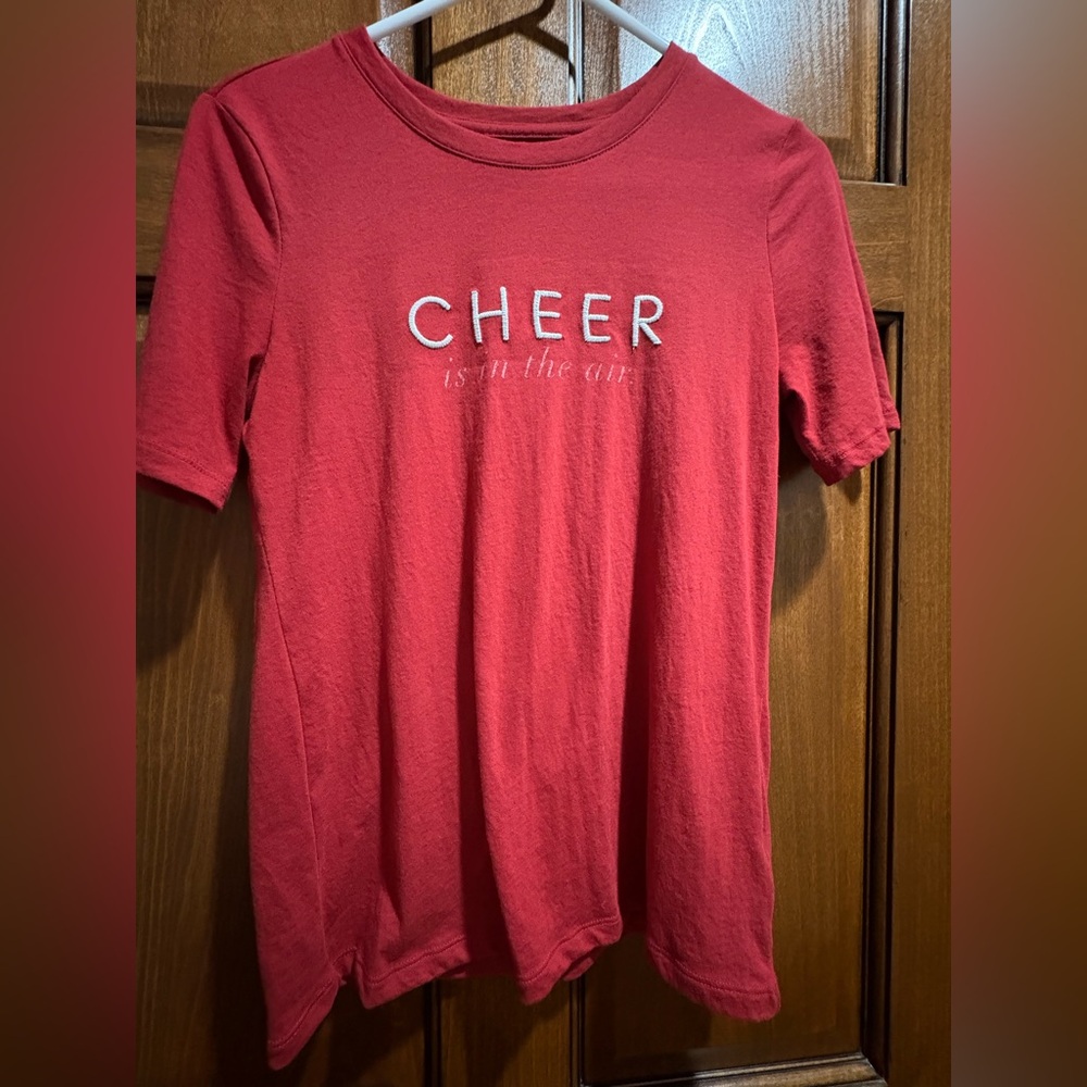 Banana Republic red CHEER tshirt. Womens XSmall.
